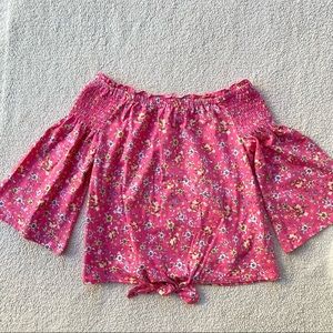 NWT Cloud Chaser Off The Shoulder Bell Sleeved Floral Top, Size 16